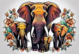 Elephant Family tattoo idea