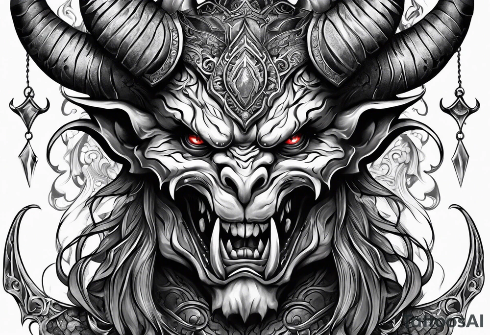 Demon tattoo idea
