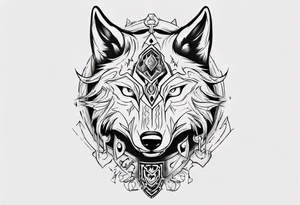 wolf head from zelda tattoo idea