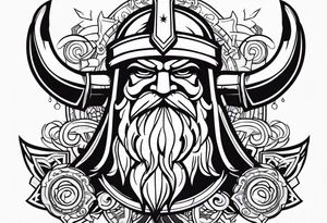 Odin hammer tattoo idea