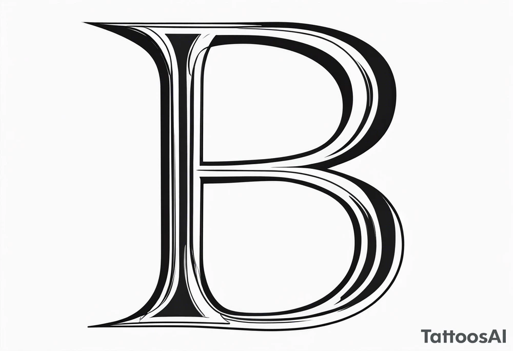 b letter tattoo idea