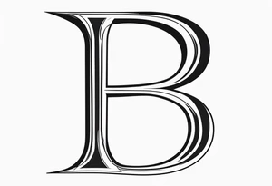 b letter tattoo idea