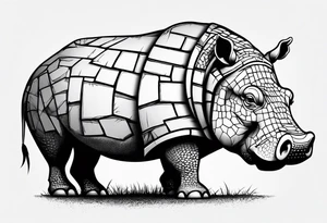 Brick Mason hippo tattoo idea