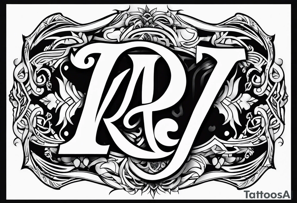 Letters Y and R tattoo idea