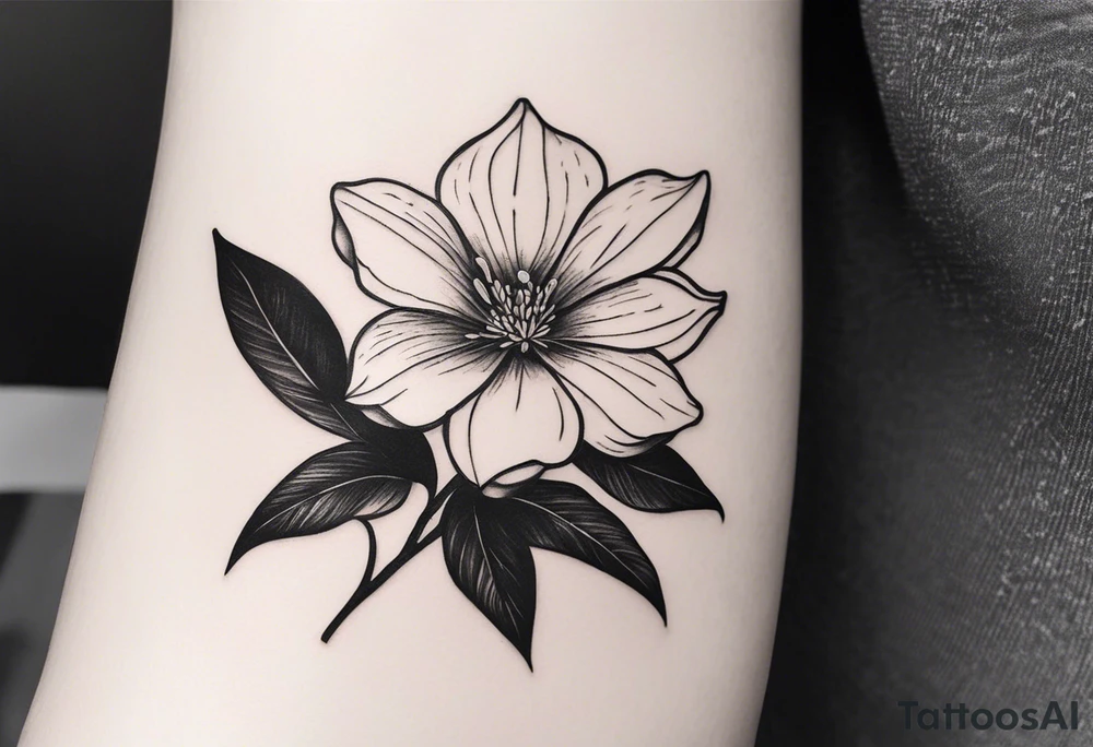 “Produce a series of minimalist flower tattoos, each representing different blooms with a focus on simplicity and beauty.” tattoo idea