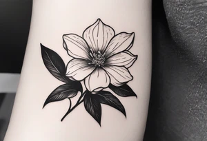 “Produce a series of minimalist flower tattoos, each representing different blooms with a focus on simplicity and beauty.” tattoo idea