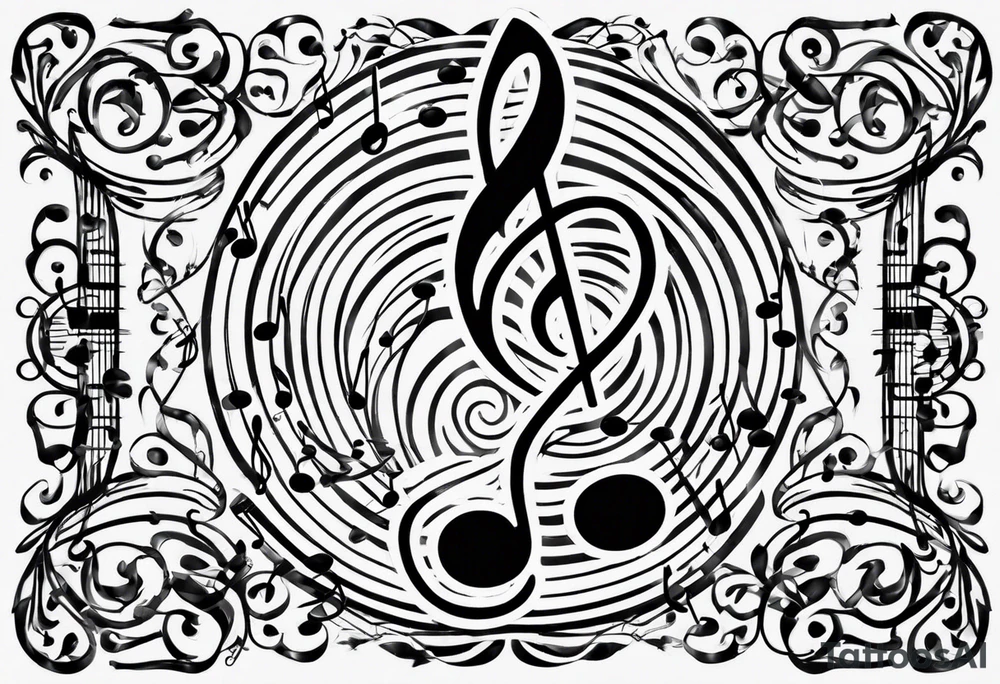 Music notes tattoo idea
