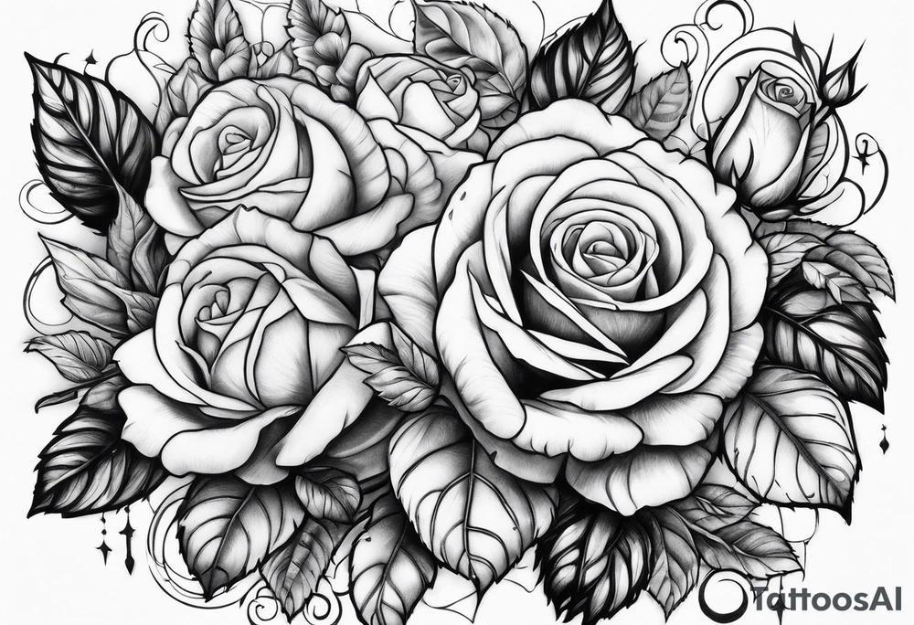 ornaments of roses tattoo idea