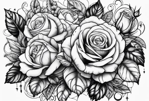 ornaments of roses tattoo idea