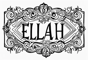 Date tattoo V・XVIII・MMXIX with the name Elijah discreetly placed tattoo idea