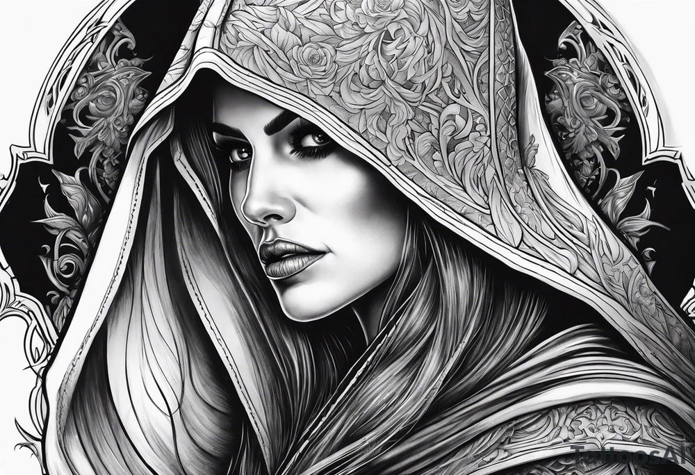 Female grim reaper tattoo idea