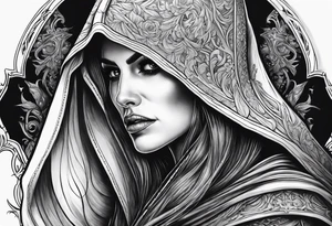 Female grim reaper tattoo idea