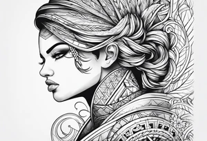 Right side strength tattoo idea