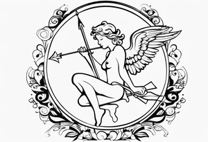 cupid shooting tattoo idea