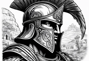 roman soldier, greek soldier, knight tattoo idea