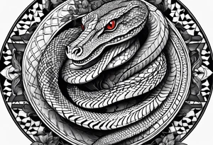Raphidophora and snake. tattoo idea