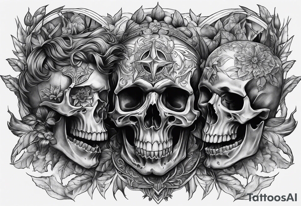 War between life and death tattoo idea
