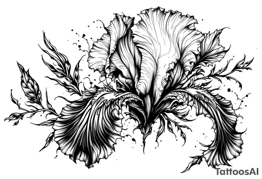 Iris flower tattoo idea