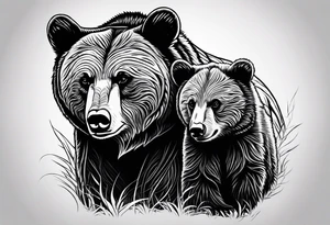 mamma bear and cub tattoo idea