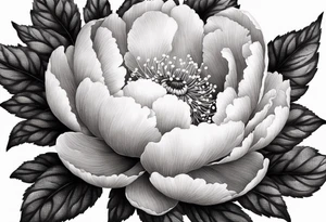 peony flower tattoo idea