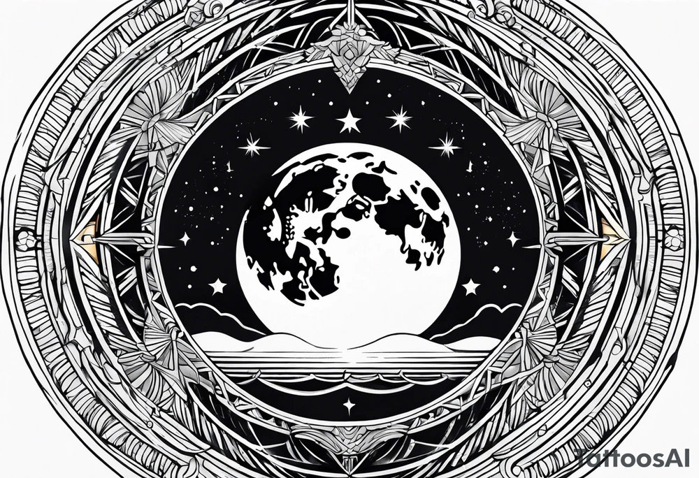 sacred moon tattoo idea