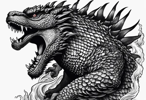 Godzilla irezumi tattoo idea