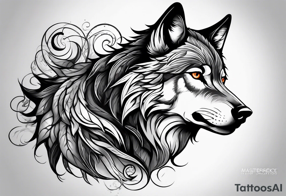 Wolf sleeve tattoo idea