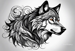 Wolf sleeve tattoo idea