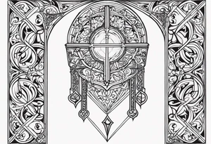 medieval person simple tattoo idea
