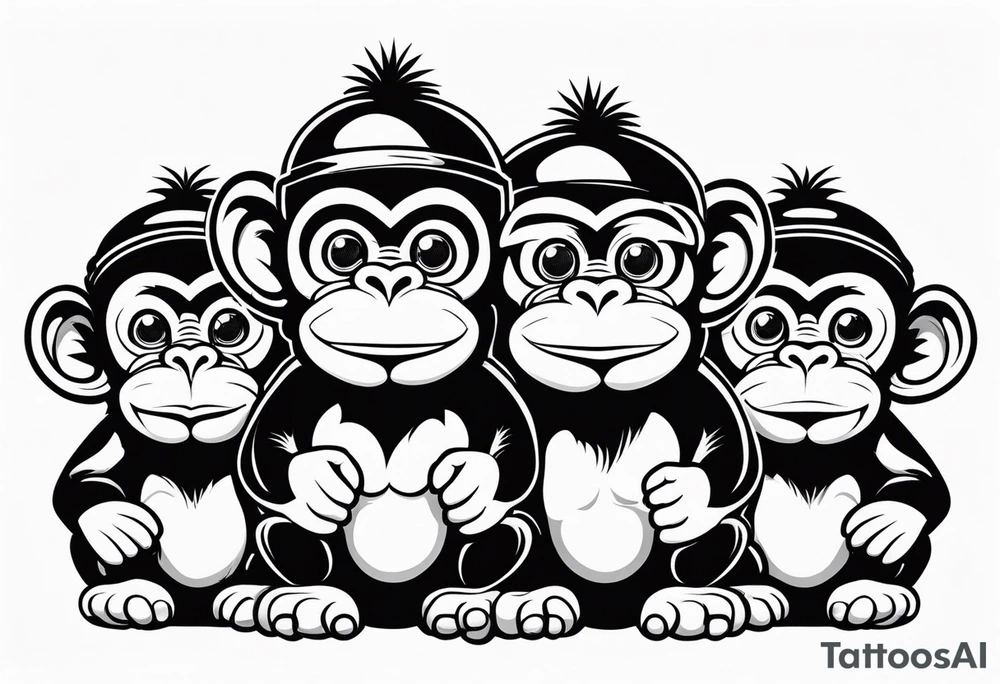 Three wise monkeys tattoo idea