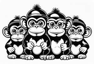 Three wise monkeys tattoo idea
