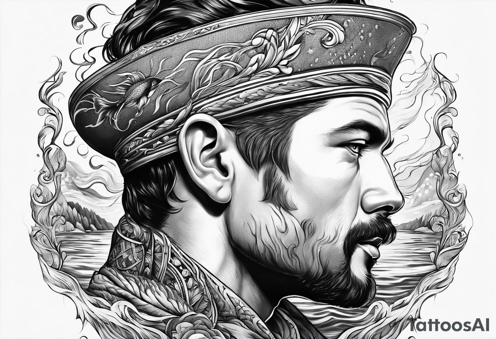 man with multiple voices in his head turning into a river tattoo idea man with multiple voices in his head turning into a river tattoo idea