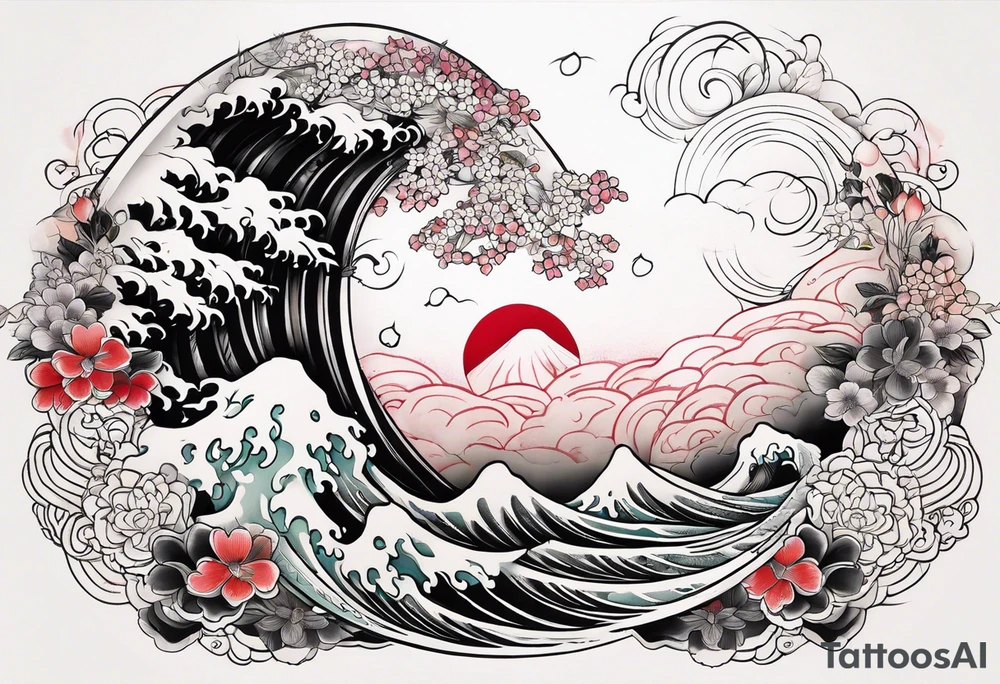 Half sleeve love design tattoo idea