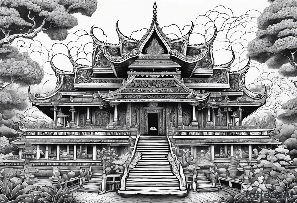 thai temple tattoo idea