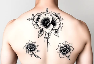 1, 2, and 4 
with flowers
for thigh for women tattoo idea