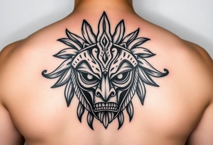 african mask tattoo idea