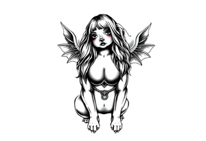 hot puppy goth girl w big boobs tattoo idea