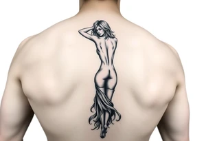 Naked lady for leg tattoo idea