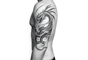 never ending story sleeve with falkor and Atreyu tattoo idea