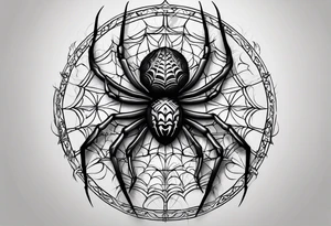 Gothic spider tattoo idea