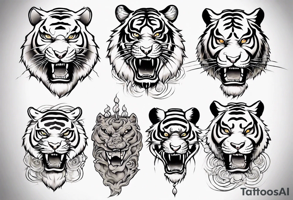 Tiger sleeve tattoo tattoo idea