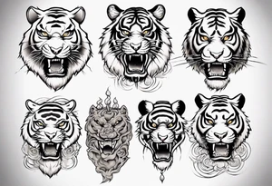Tiger sleeve tattoo tattoo idea