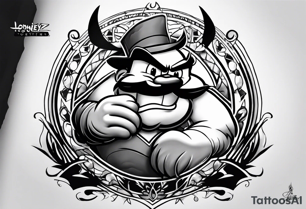 The looney tunes character taz tattoo idea