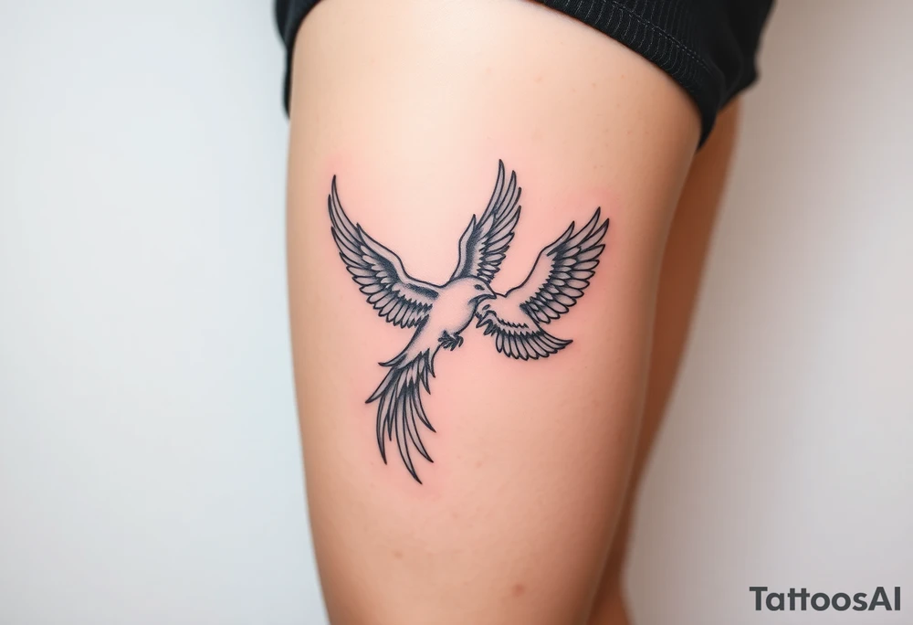 phoenix and eagle tattoo idea