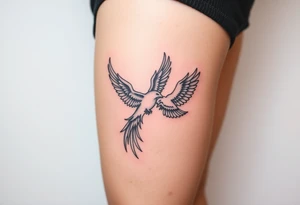 phoenix and eagle tattoo idea