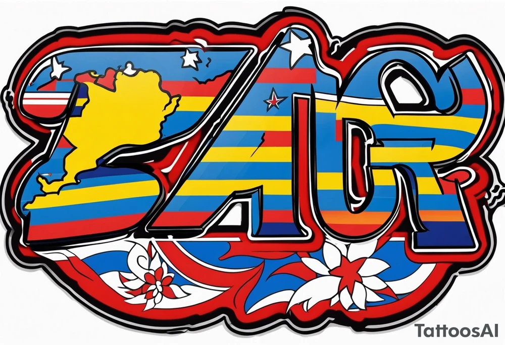 The word "Venezuela" tattoo idea