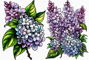 Lilac flowers tattoo idea