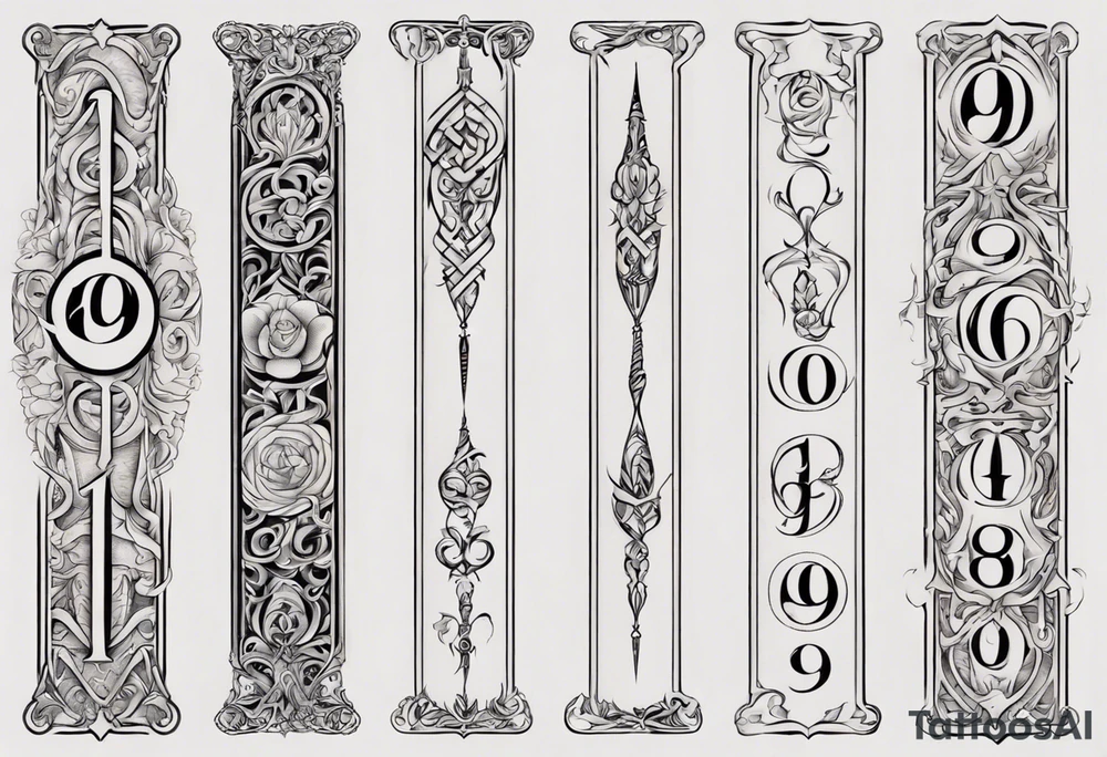 number 9. ambigram

Tall and thin tattoo idea