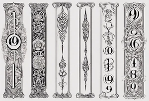 number 9. ambigram

Tall and thin tattoo idea