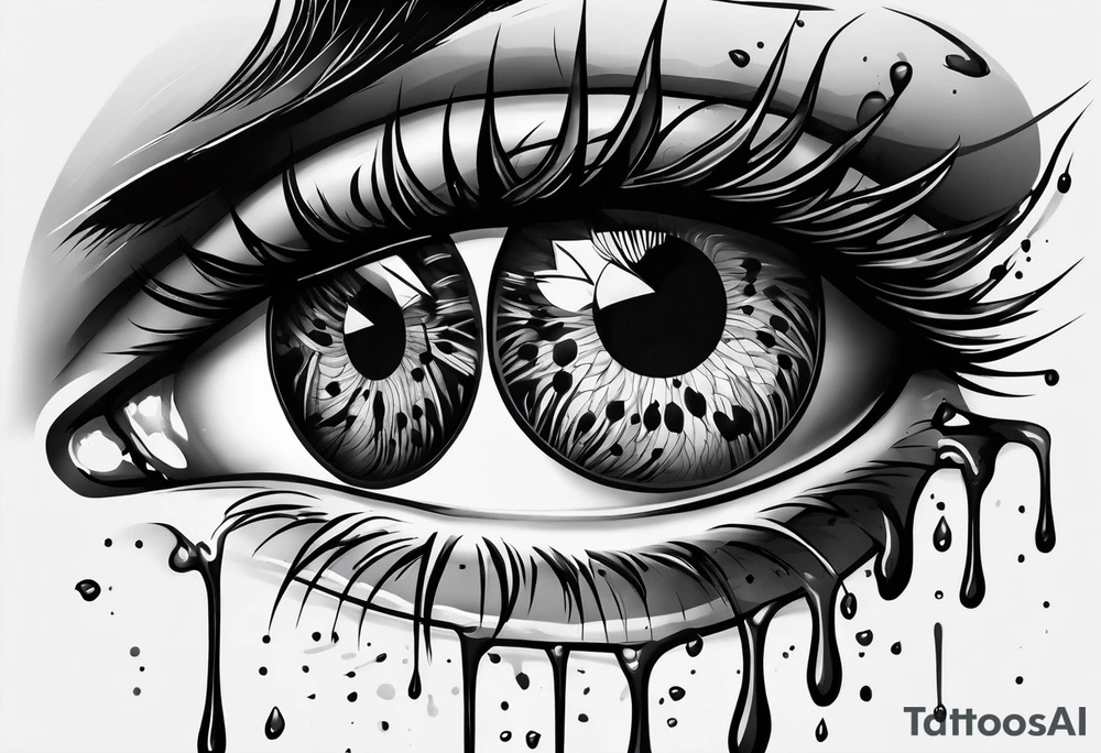 bleeding eyes tattoo idea
